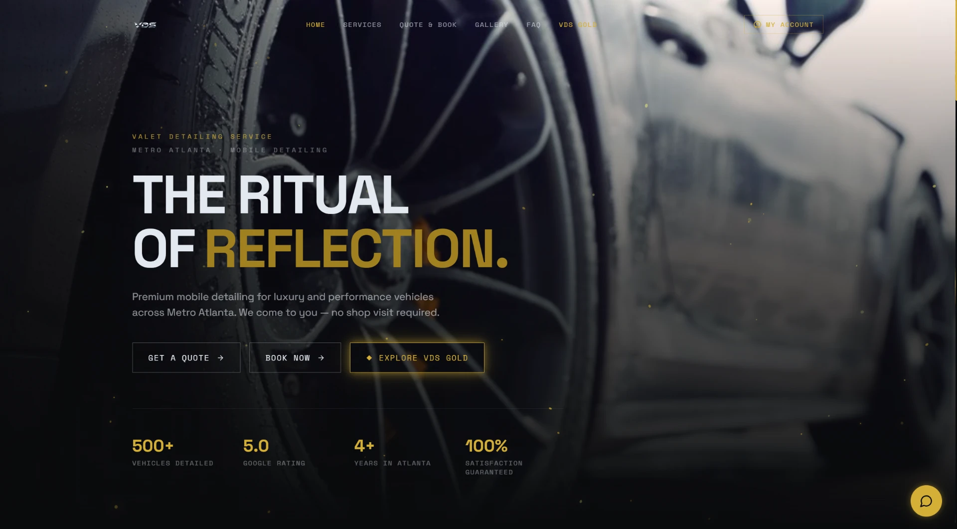 Valet Detailing Service homepage, built and run on ERA Core